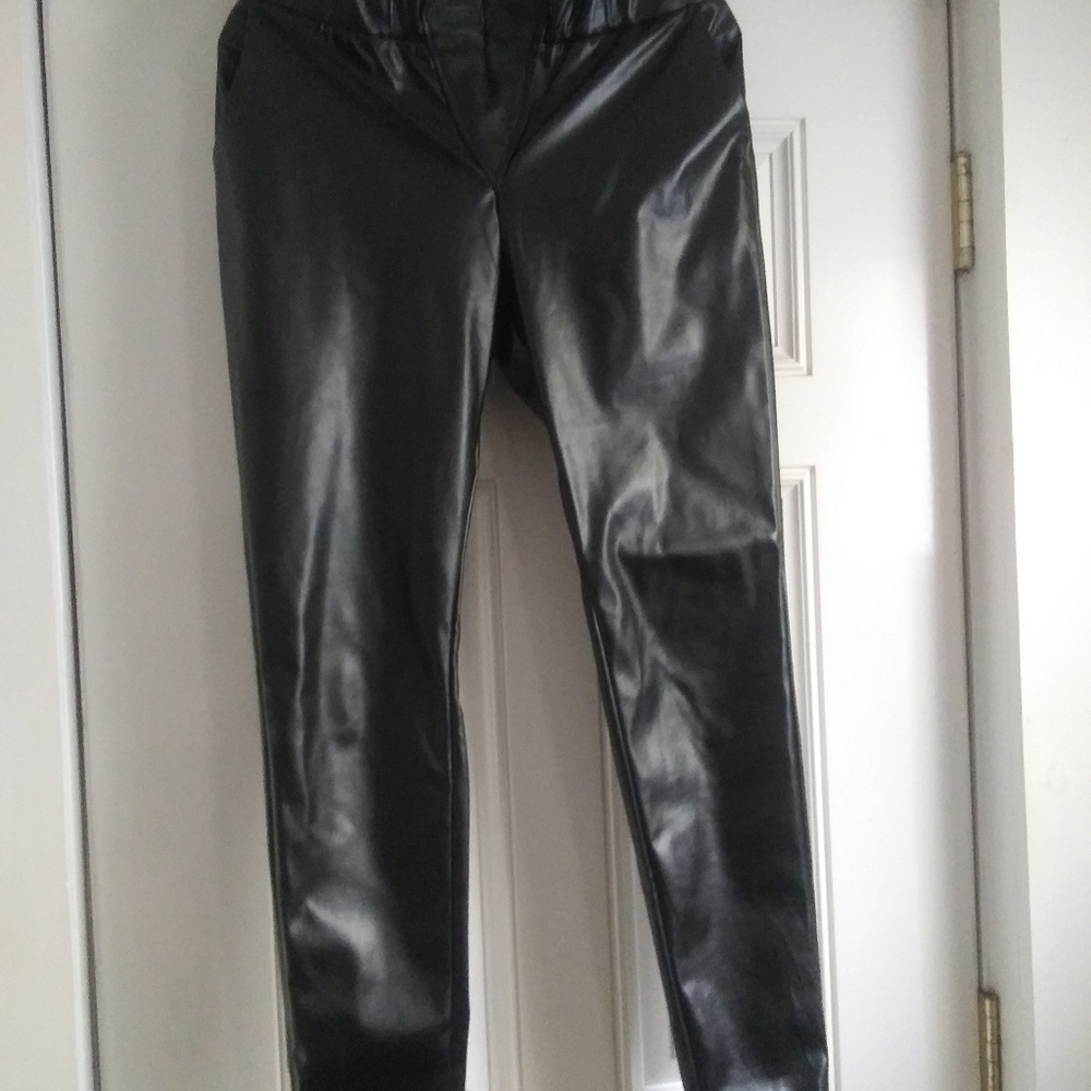 Faux leather pants